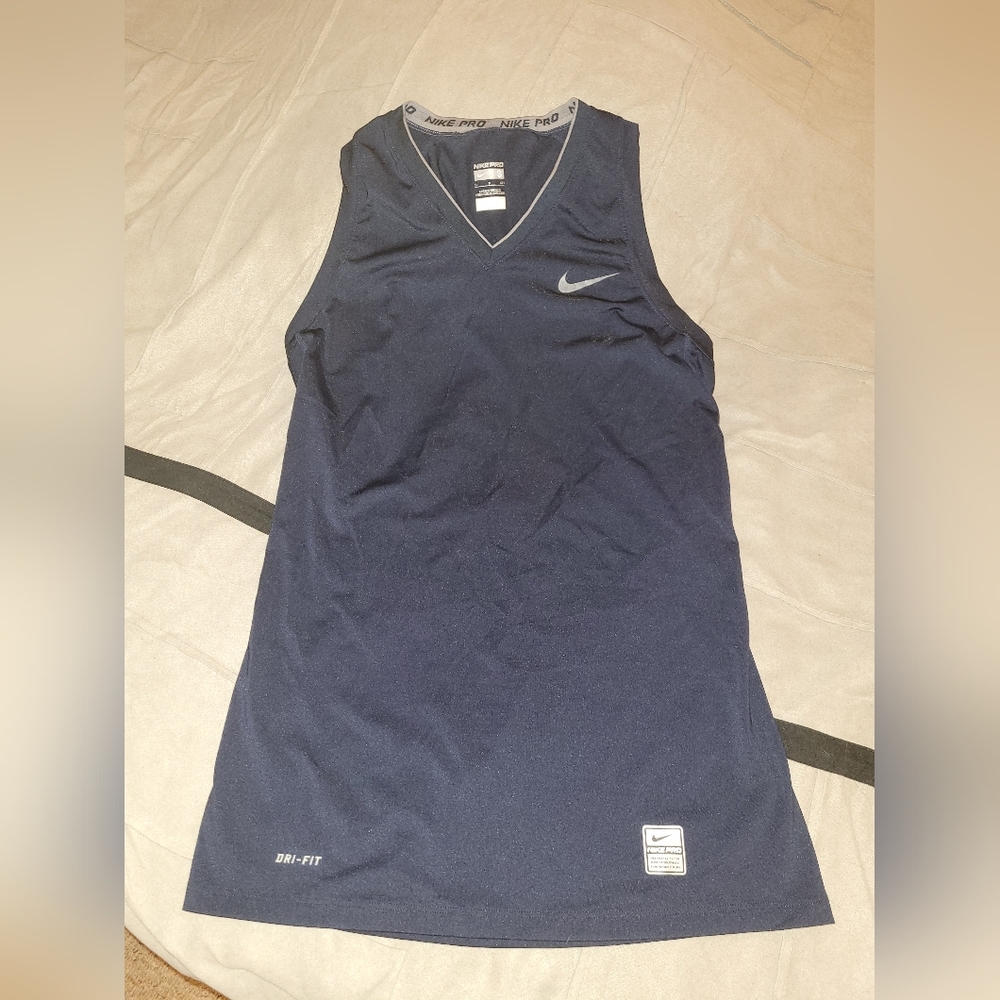 Nike Pro Women's Navy Blue Dri-Fit Tank Top